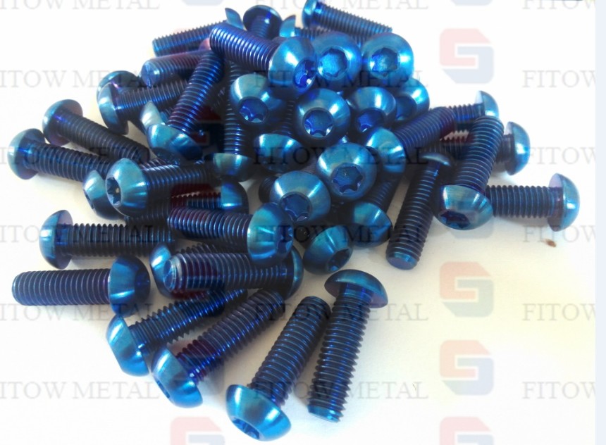  ISO7380 GR5 titanium screws bolts M8 * 25mm blue
